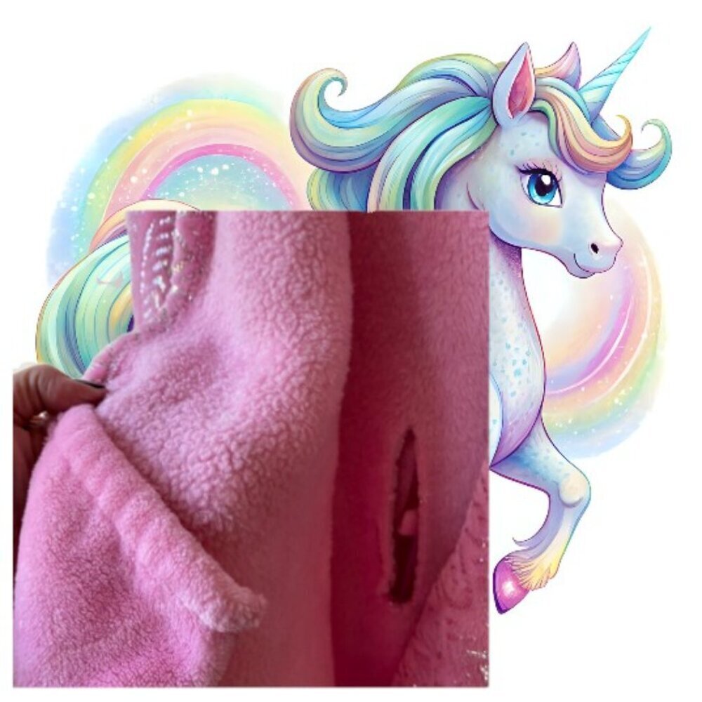 Justice Silver Sparkle Unicorn Design Blanket Wrap - Picture 8 of 10